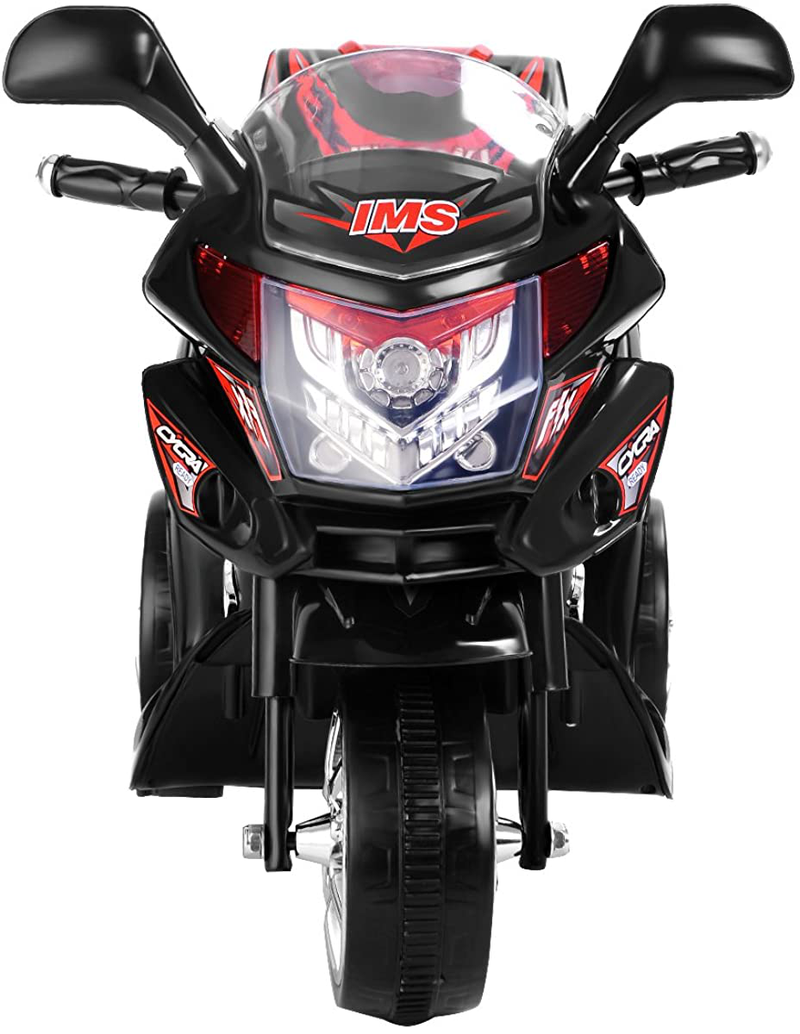 Electric Ride-On Trike with Music, Horn, and Headlights - Black