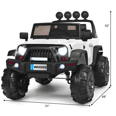 Electric Ride-On Truck for Kids with MP3, LED Lights, and Spring Suspension
