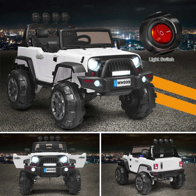 Electric Ride-On Truck for Kids with MP3, LED Lights, and Spring Suspension