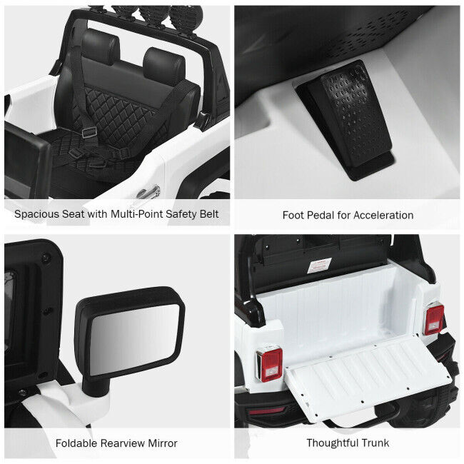 Electric Ride-On Truck for Kids with MP3, LED Lights, and Spring Suspension