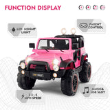 Electric Ride-On Truck for Kids with MP3 Player, Remote Control, and Pink Cover - 12V