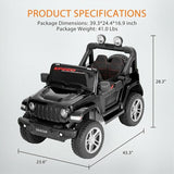 Electric Ride-On Truck for Kids with Parental Remote Control, MP3 Player, LED Lights, and 3 Speed Options