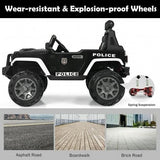 Electric Ride-On Truck for Kids with Remote Control and Magnetic Double Doors - Black & White