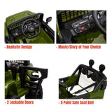 Electric Ride-On Truck for Kids with Remote Control, Bluetooth, and LED Lights - 12V