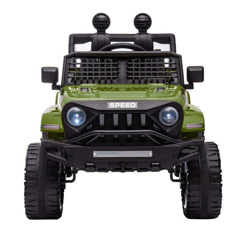 Electric Ride-On Truck for Kids with Remote Control, Bluetooth, and LED Lights - 12V