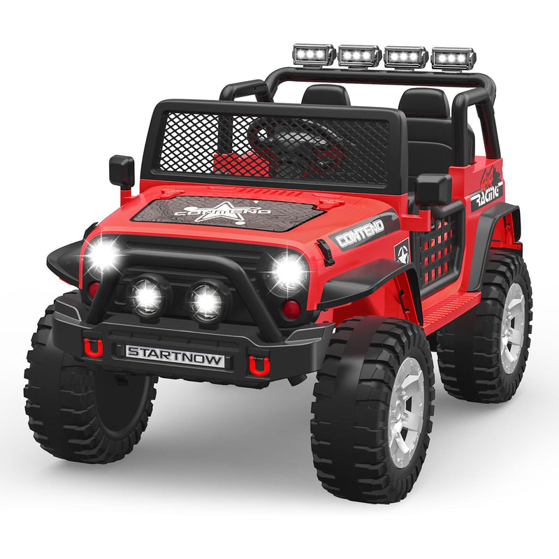 Electric Ride-On Truck for Kids with Remote Control, LED Lights, 2 Speeds, and MP3 Music