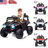 Electric Ride-On Truck for Kids with Remote Control, LED Lights, and Music