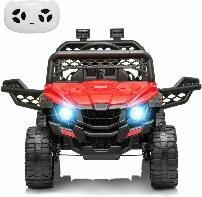 Electric Ride-On Truck for Kids with Remote Control, LED Lights, and Music