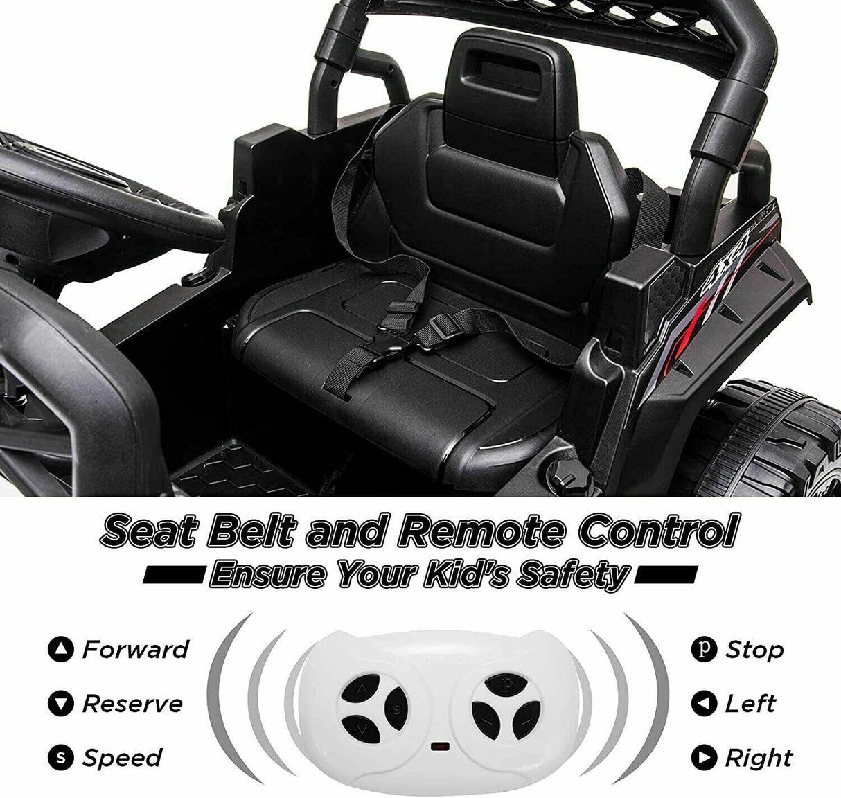 Electric Ride-On Truck for Kids with Remote Control, LED Lights, and Music