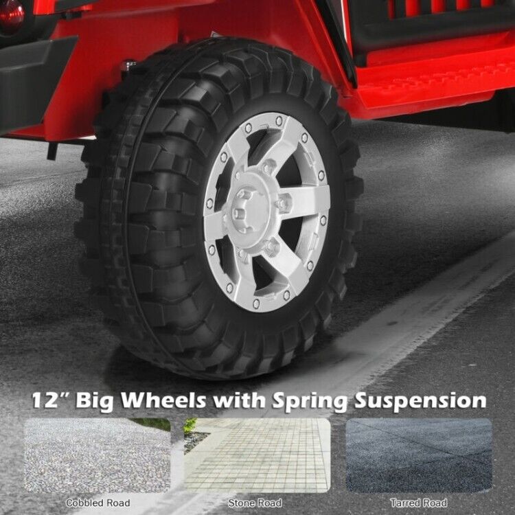 Electric Ride On Truck for Kids with Remote Control, Lights, and Music - 12V Children's Car Toy