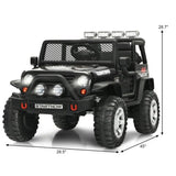 Electric Ride-On Truck for Kids with Remote Control, Lights, and Music - Black