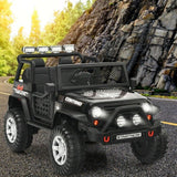 Electric Ride-On Truck for Kids with Remote Control, Lights, and Music - Black