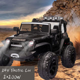 Premium 24V 2-Seater Electric Ride-On Car for Kids with LED Lights and Powerful 200W Motors