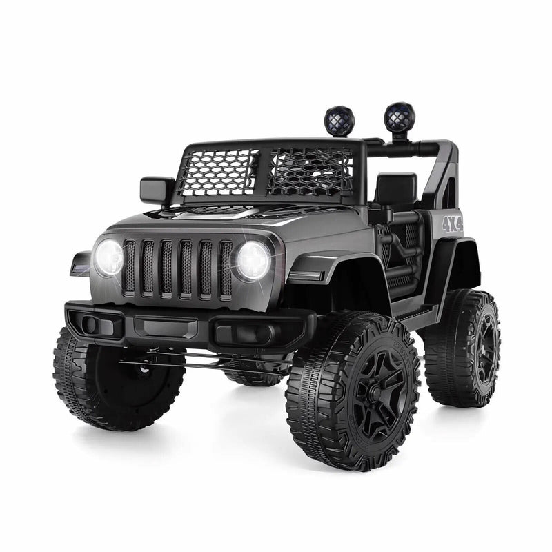 Kids Electric Ride On Jeep with Remote Control, 3 Speeds, LED Lights, and AUX/USB Connectivity - 24V/12V