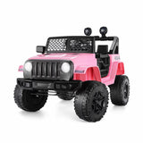 Kids Electric Ride On Jeep with Remote Control, 3 Speeds, LED Lights, and AUX/USB Connectivity - 24V/12V