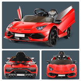Electric Sports Car for Kids with 12V Battery, LED Lights, and MP3 Player