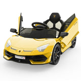 Electric Sports Car for Kids with 2 Speeds and LED Lights - 12V Ride-On Vehicle with Remote Control