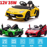 Electric Lamborghini Ride-On Car for Kids with Remote Control and MP3 Player - 12V, 2X35W - Perfect Gift for Children