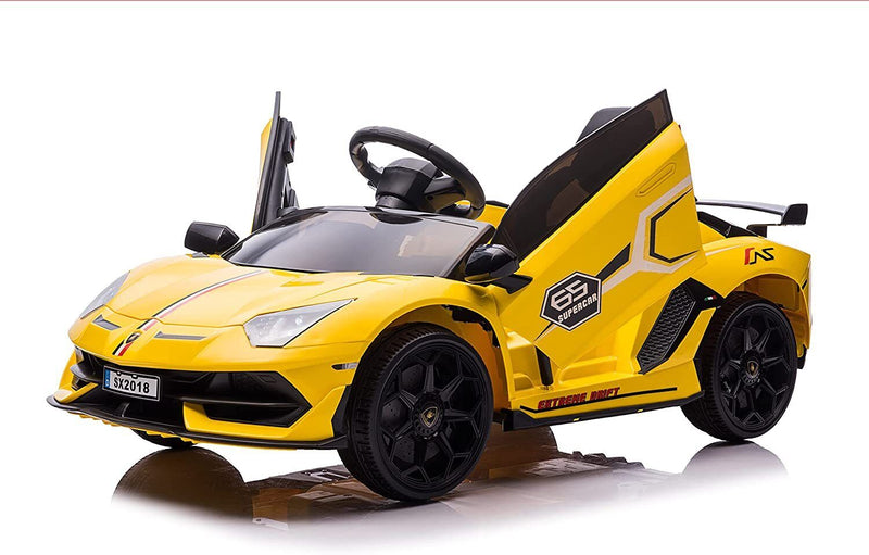 Electric Sports Car for Kids with Remote Control and LED Lights - 12V Battery Powered Ride-On