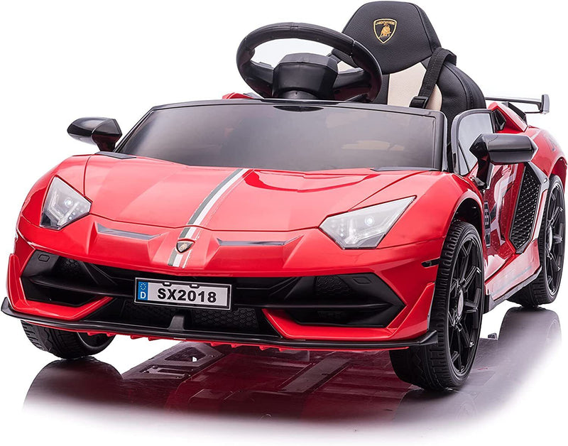 Electric Sports Car for Kids with Remote Control and LED Lights - 12V Battery Powered Ride-On