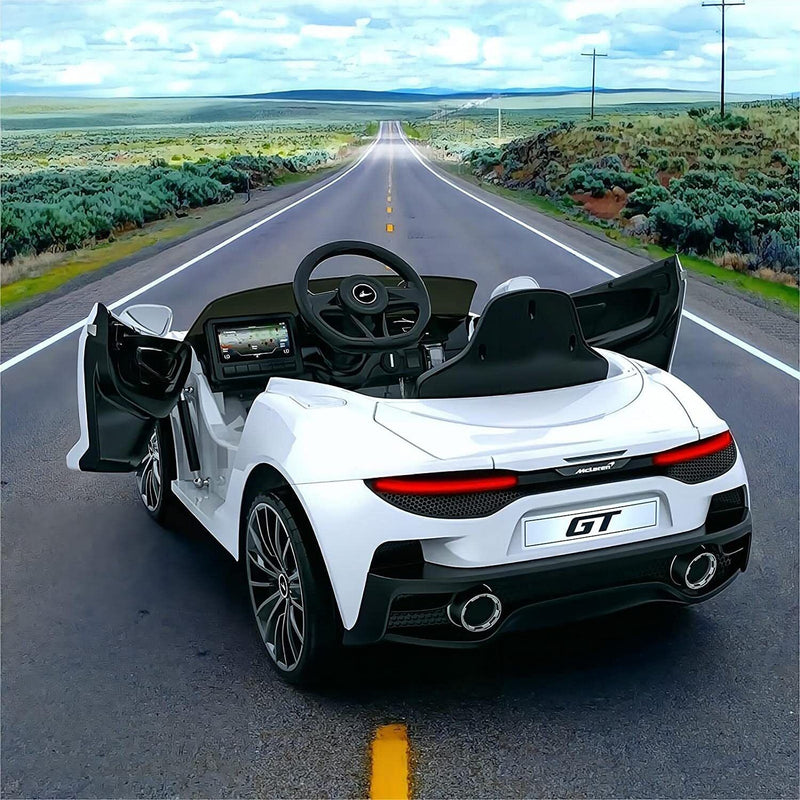 Electric Sports Car Ride-On Toy with LED Lights and MP3 Player - 12V, 1 Seat, Hydraulic Doors - Perfect Gift for Kids