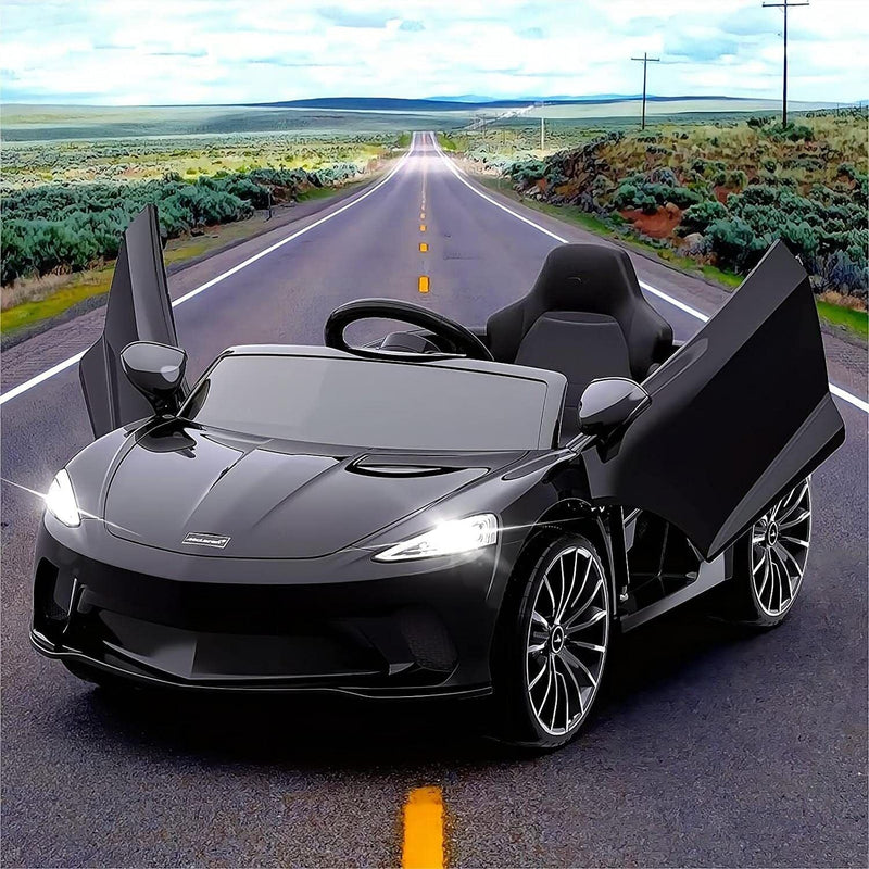 Electric Sports Car Ride-On Toy with LED Lights and MP3 Player - 12V, 1 Seat, Hydraulic Doors - Perfect Gift for Kids