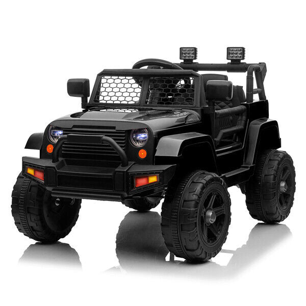 Electric Toy Jeep for Kids with LED Lights, MP3 Player, and Remote Control - Perfect Gift for Young Drivers!