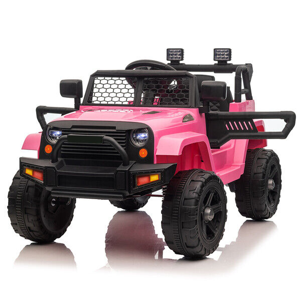Electric Toy Jeep for Kids with LED Lights, MP3 Player, and Remote Control - Perfect Gift for Young Drivers!