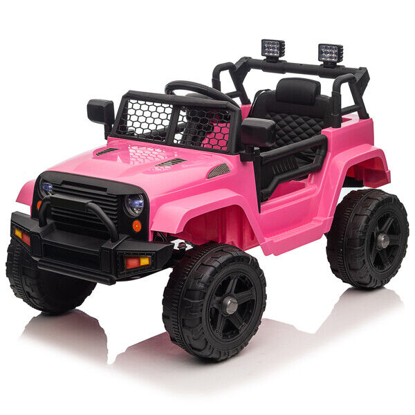Electric Toy Jeep for Kids with LED Lights, MP3 Player, and Remote Control - Perfect Gift for Young Drivers!