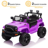 Electric Toy Jeep for Kids with LED Lights, MP3 Player, and Remote Control - Perfect Gift for Young Drivers!