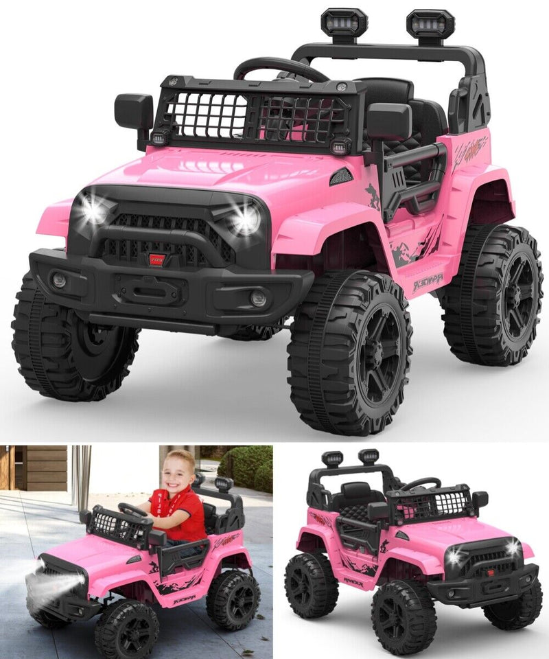 Electric Toy Truck for Kids with Bluetooth and Remote Control - 12V Ride On Car