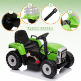 Electric Tractor Ride-On Toy with Trailer for Kids - Remote Control Included