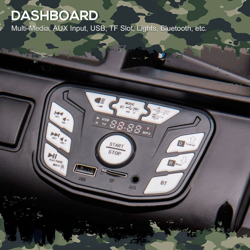 Electric UTV Truck for Kids with Bluetooth Music and Dual Motors