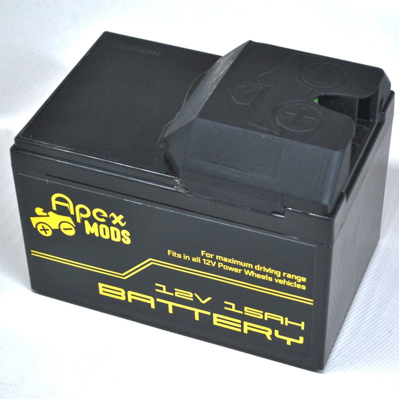 Enhanced 12V 15Ah Battery for Power Wheels, Outperforms Fisher Price 9.5Ah 12Ah