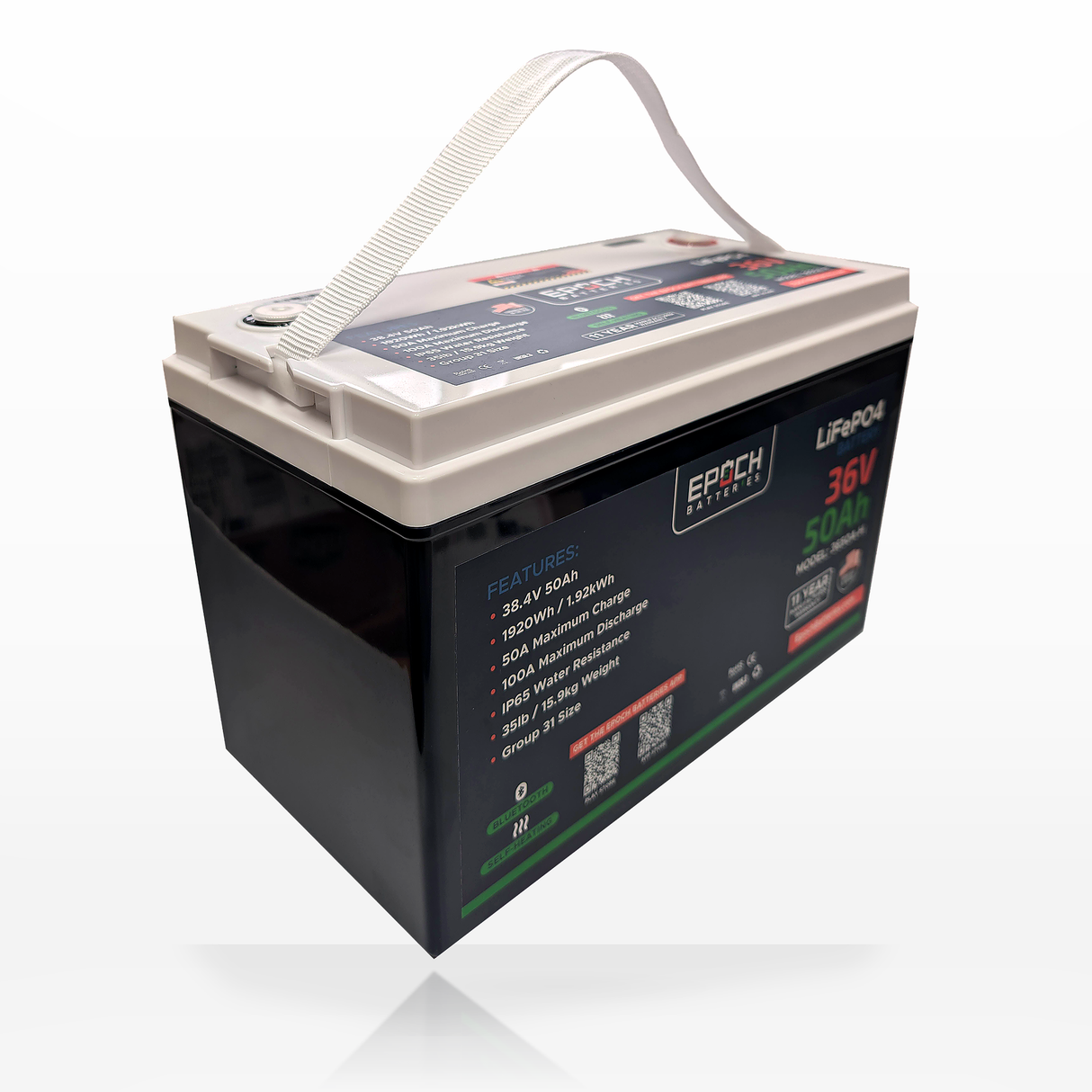 Epoch Batteries 36V 50Ah Essential LiFePO4 Battery