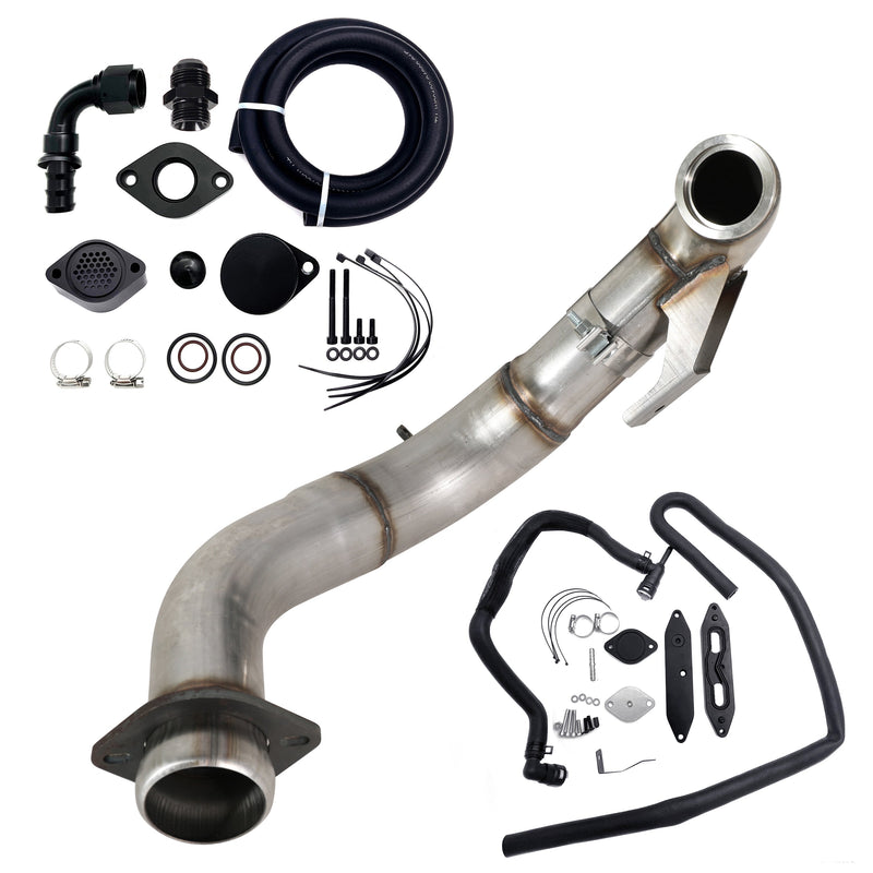 TruckTok 2015-2019 Ford 6.7L Powerstroke 4" Turbo Downpipe w/EGR delete kit