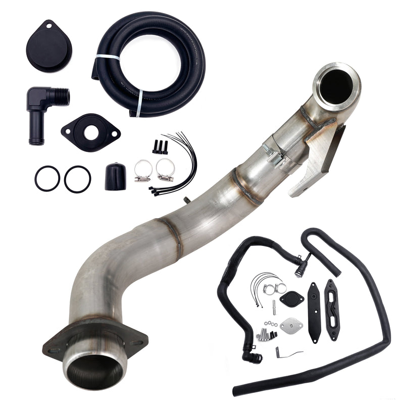 TruckTok 2015-2019 Ford 6.7L Powerstroke 4" Turbo Downpipe w/EGR delete kit