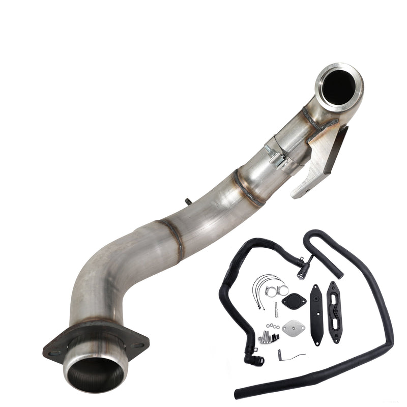 TruckTok 2015-2019 Ford 6.7L Powerstroke 4" Turbo Downpipe w/EGR delete kit