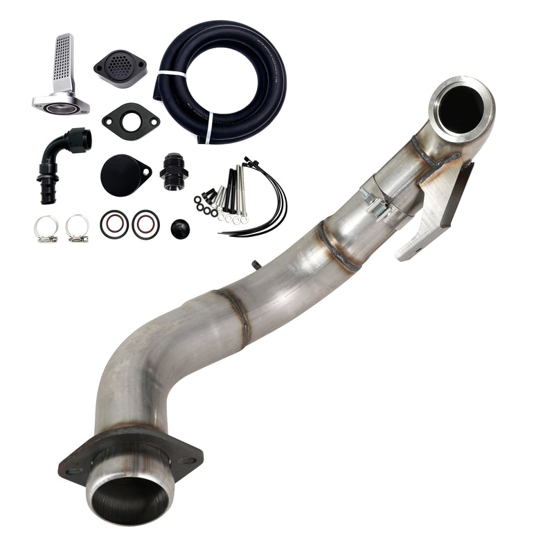 TruckTok 2015-2019 Ford 6.7L Powerstroke 4" Turbo Downpipe w/EGR delete kit