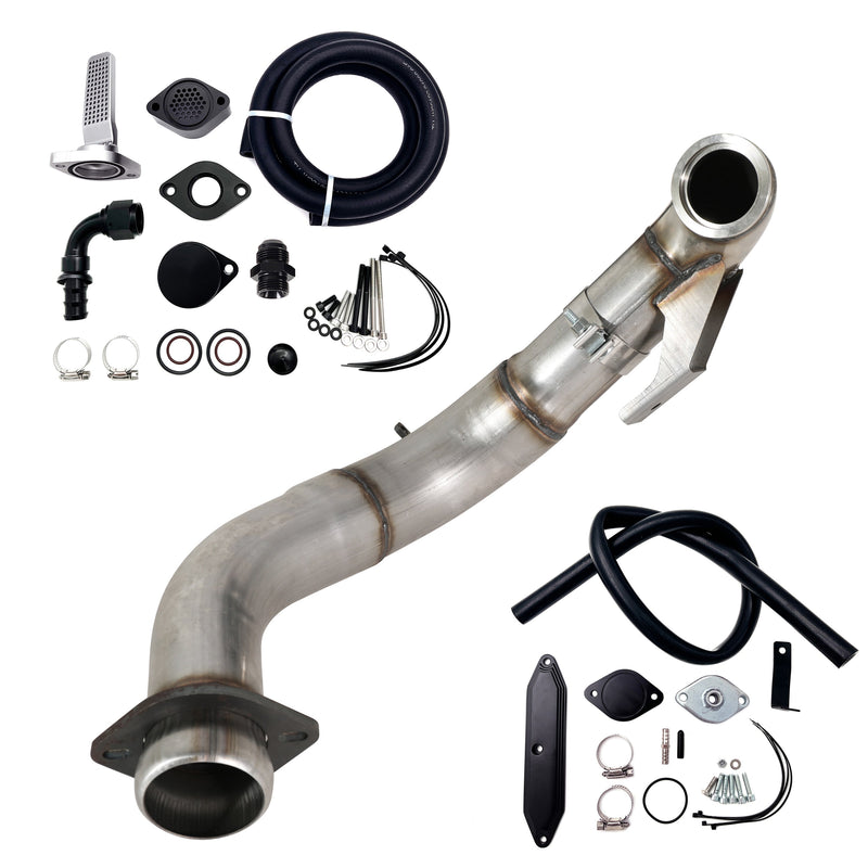 TruckTok 2015-2019 Ford 6.7L Powerstroke 4" Turbo Downpipe w/EGR delete kit