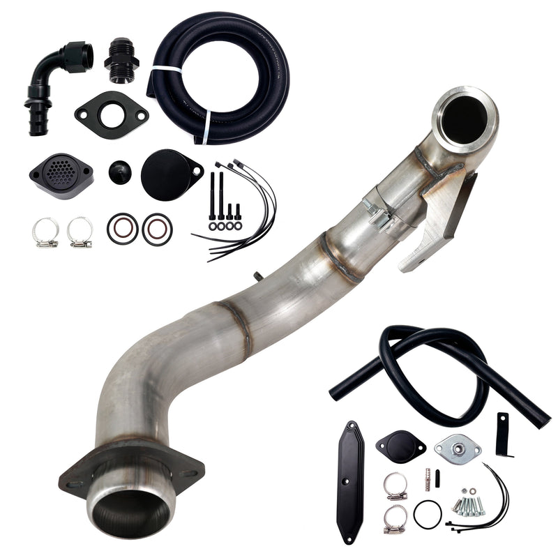 TruckTok 2015-2019 Ford 6.7L Powerstroke 4" Turbo Downpipe w/EGR delete kit