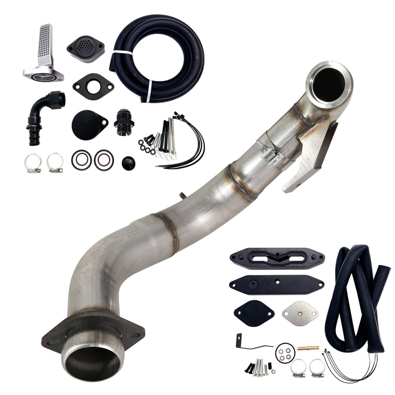TruckTok 2015-2019 Ford 6.7L Powerstroke 4" Turbo Downpipe w/EGR delete kit