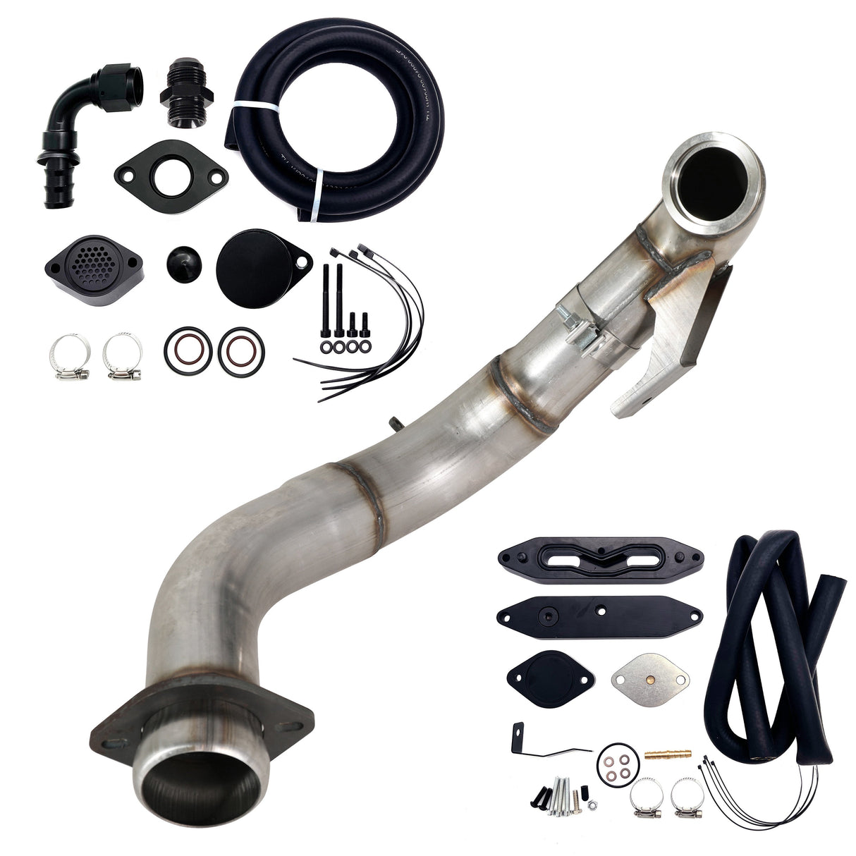 TruckTok 2015-2019 Ford 6.7L Powerstroke 4" Turbo Downpipe w/EGR delete kit TruckTok