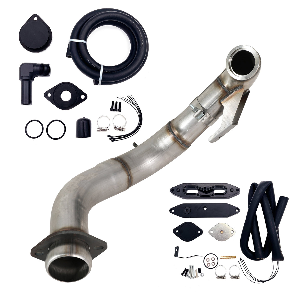 TruckTok 2015-2019 Ford 6.7L Powerstroke 4" Turbo Downpipe w/EGR delete kit TruckTok