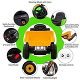 Excavate Fun with Our 12V Electric Ride-On Digger Truck for Kids - 3 Speeds, 7-LED Lights