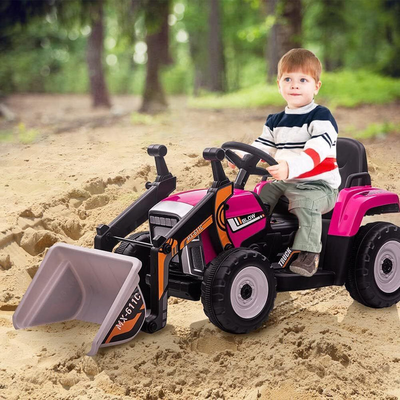 Excavator Ride-On Toy for Kids with Remote Control and 2+1 Gear Shift