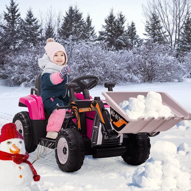 Excavator Ride-On Toy for Kids with Remote Control and 2+1 Gear Shift