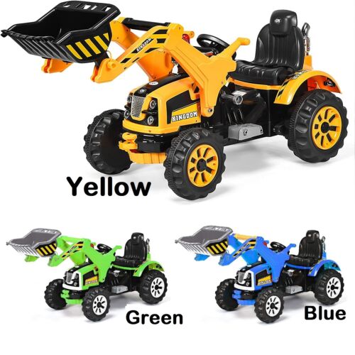 Excavator Truck Battery-Powered Playset for Kids - 12V Construction Vehicle Ride-On