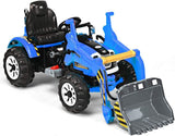 Excavator Truck Battery-Powered Playset for Kids - 12V Construction Vehicle Ride-On