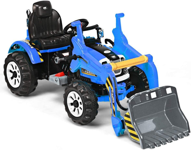 Excavator Truck Battery-Powered Playset for Kids - 12V Construction Vehicle Ride-On